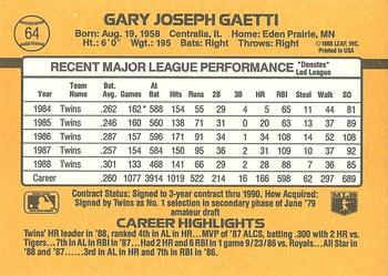 Gary Gaetti  baseball card collectible - Main Image 2