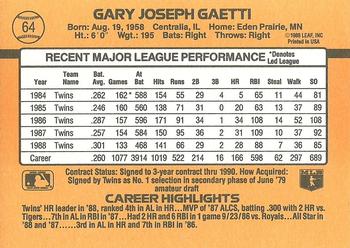 Gary Gaetti  baseball card collectible - Main Image 2