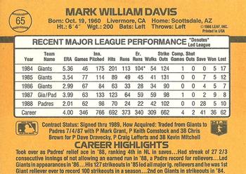 Mark Davis  baseball card collectible - Main Image 2