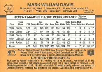 Mark Davis  baseball card collectible - Main Image 2