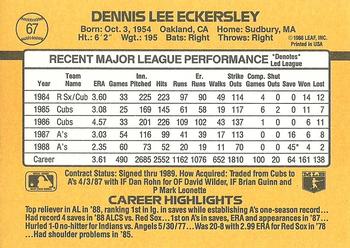 Dennis Eckersley  baseball card collectible - Main Image 2