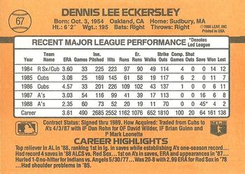 Dennis Eckersley  baseball card collectible - Main Image 2