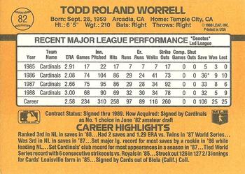 Todd Worrell  baseball card collectible - Main Image 2