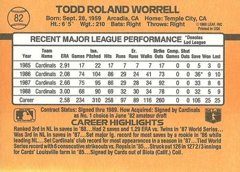 Todd Worrell  baseball card collectible - Main Image 2