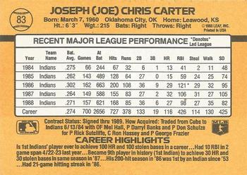 Joe Carter  baseball card collectible - Main Image 2