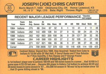 Joe Carter  baseball card collectible - Main Image 2