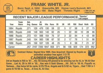Frank White  baseball card collectible - Main Image 2
