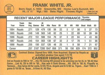 Frank White  baseball card collectible - Main Image 2