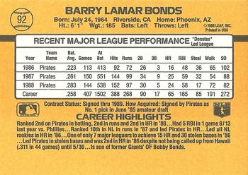 Barry Bonds  baseball card collectible - Main Image 2