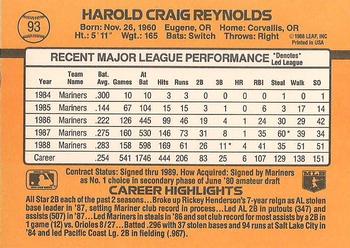 Harold Reynolds  baseball card collectible - Main Image 2