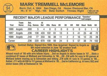Mark McLemore  baseball card collectible - Main Image 2