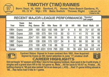 Tim Raines  baseball card collectible - Main Image 2