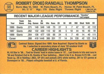 Rob Thompson  baseball card collectible - Main Image 2
