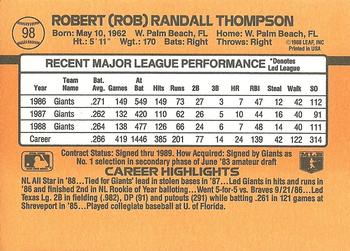 Rob Thompson  baseball card collectible - Main Image 2