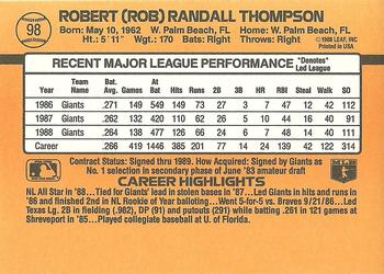 Rob Thompson  baseball card collectible - Main Image 2