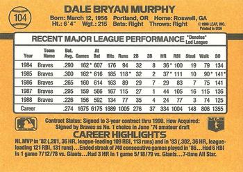 Dale Murphy  baseball card collectible - Main Image 2
