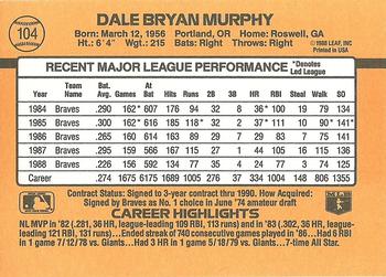 Dale Murphy  baseball card collectible - Main Image 2
