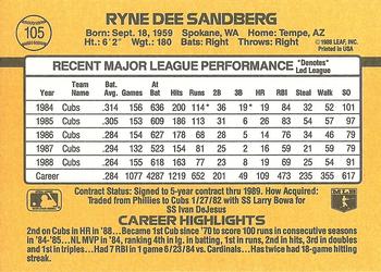 Ryne Sandberg  baseball card collectible - Main Image 2