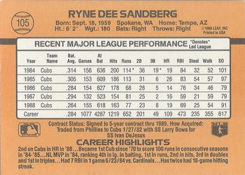 Ryne Sandberg  baseball card collectible - Main Image 2
