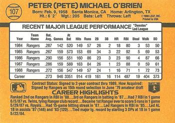 Pete O’Brien  baseball card collectible - Main Image 2