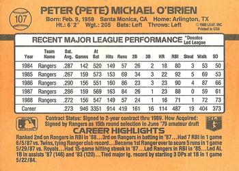 Pete O’Brien  baseball card collectible - Main Image 2