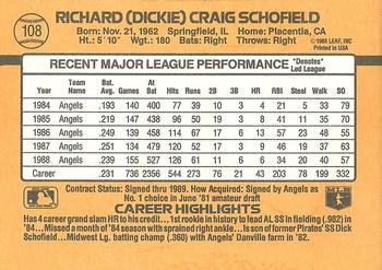 Dick Schofield  baseball card collectible - Main Image 2