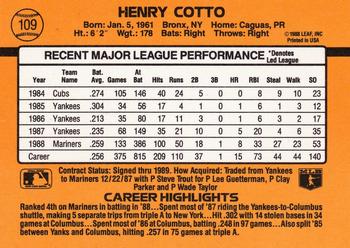Henry Cotto  baseball card collectible - Main Image 2