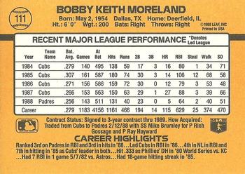 Keith Moreland  baseball card collectible - Main Image 2