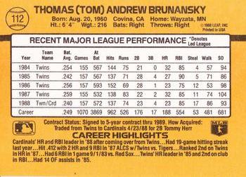Tom Brunansky  baseball card collectible - Main Image 2