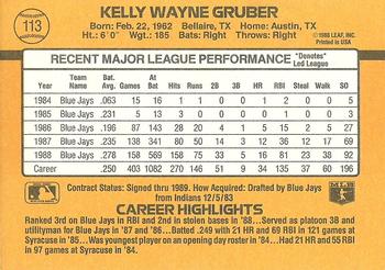 Kelly Gruber  baseball card collectible - Main Image 2
