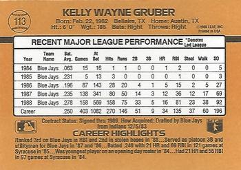 Kelly Gruber  baseball card collectible - Main Image 2