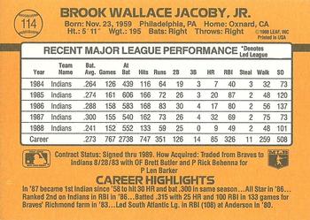 Brook Jacoby  baseball card collectible - Main Image 2