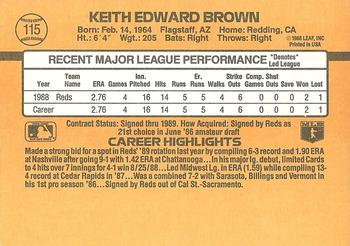 Keith Brown  baseball card collectible - Main Image 2