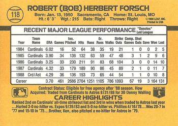 Bob Forsch  baseball card collectible - Main Image 2