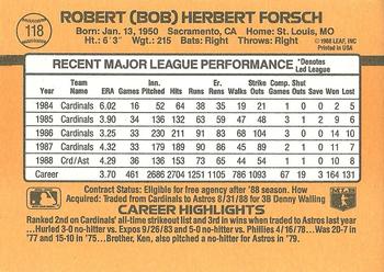 Bob Forsch  baseball card collectible - Main Image 2