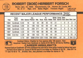 Bob Forsch  baseball card collectible - Main Image 2