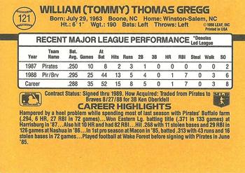Tommy Gregg  baseball card collectible - Main Image 2