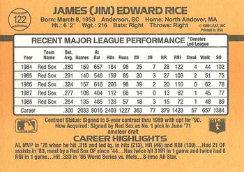 Jim Rice  baseball card collectible - Main Image 2