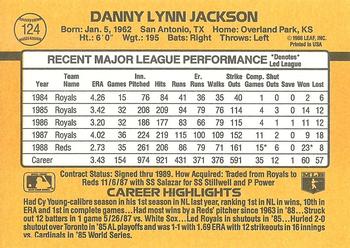 Danny Jackson  baseball card collectible - Main Image 2