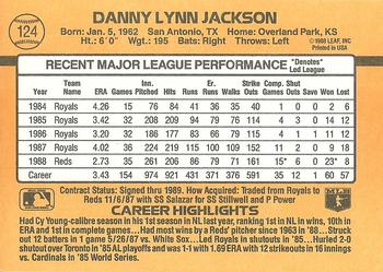 Danny Jackson  baseball card collectible - Main Image 2