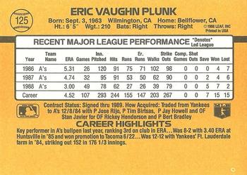 Eric Plunk  baseball card collectible - Main Image 2