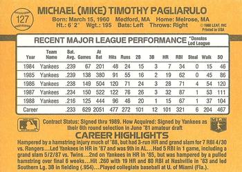 Mike Pagliarulo  baseball card collectible - Main Image 2