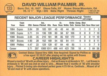 David Palmer  baseball card collectible - Main Image 2