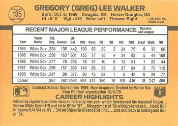 Greg Walker  baseball card collectible - Main Image 2