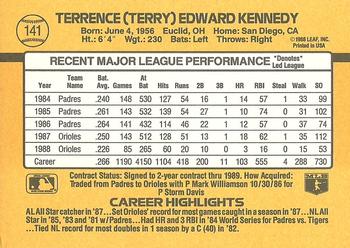 Terry Kennedy  baseball card collectible - Main Image 2