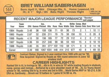 Bret Saberhagen  baseball card collectible - Main Image 2