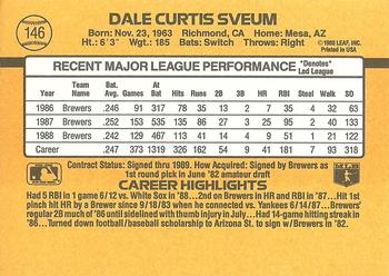 Dale Sveum  baseball card collectible - Main Image 2