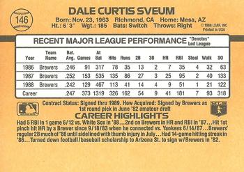 Dale Sveum  baseball card collectible - Main Image 2