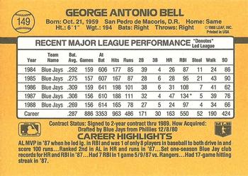 George Bell  baseball card collectible - Main Image 2