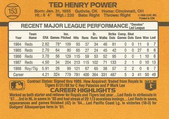 Ted Power  baseball card collectible - Main Image 2